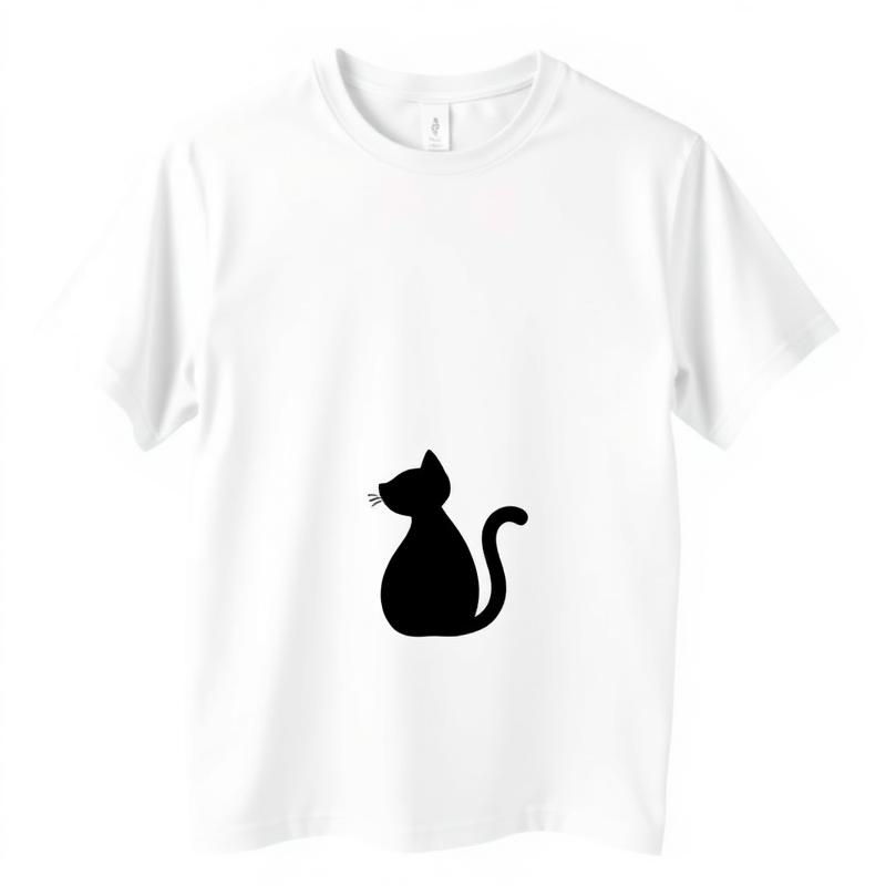 Minimalist Cat Silhouette Tee