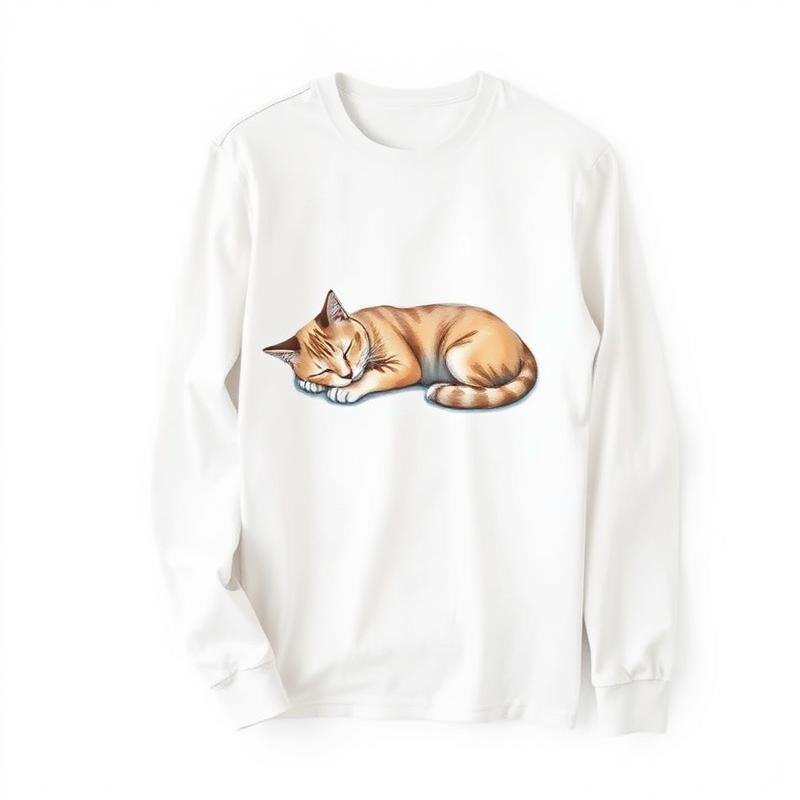 Watercolor Sleeping Cat Shirt